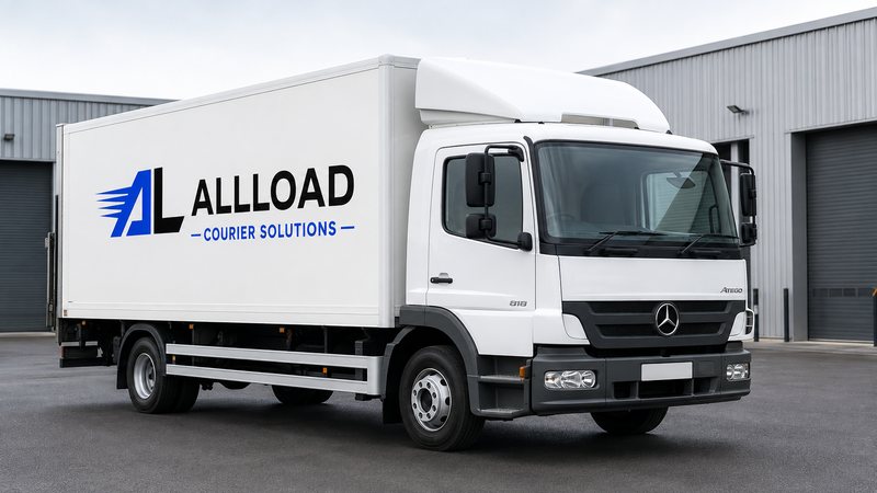 An ALLLOAD-liveried 7.5 tonne box truck